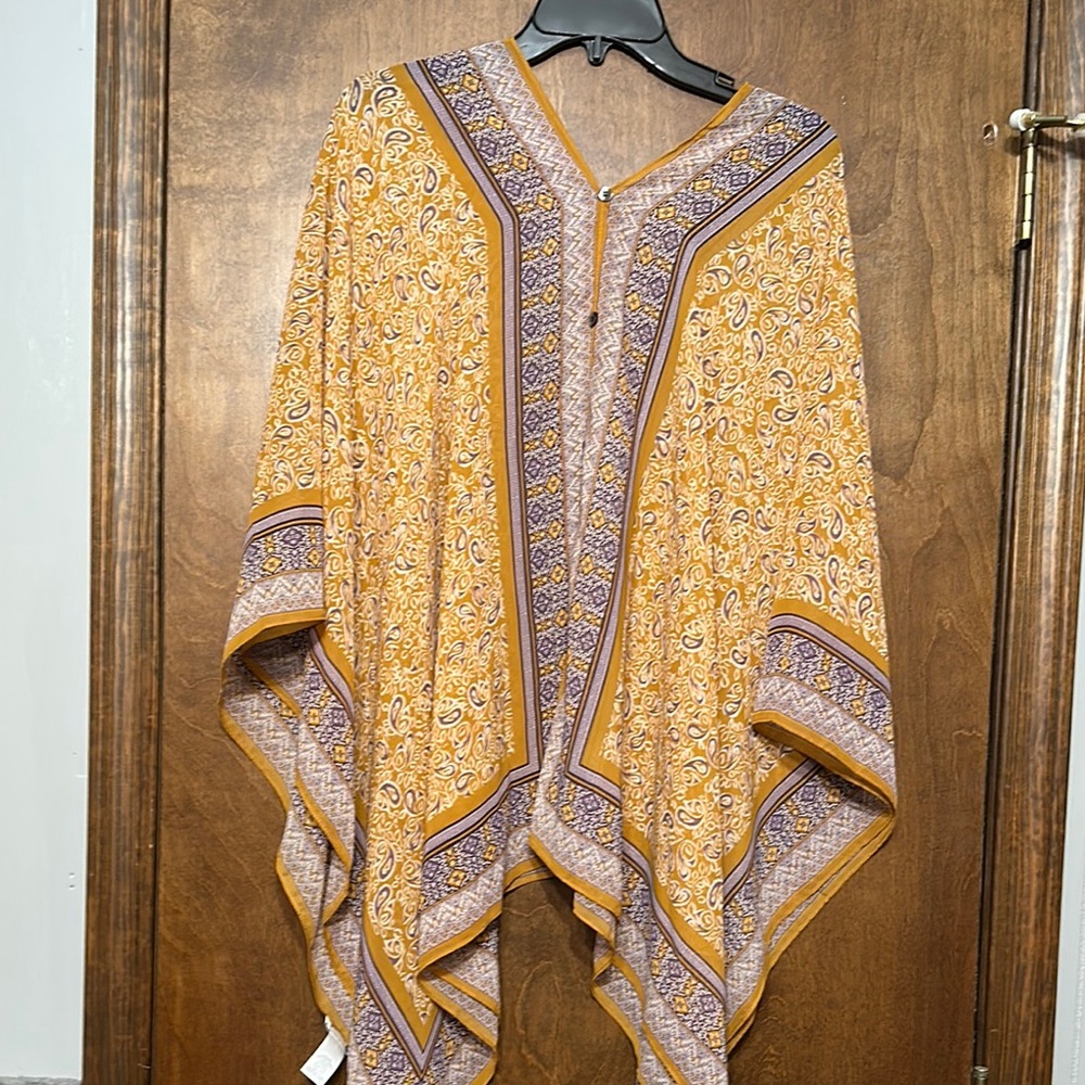 J. Jill Yellow and Purple Paisley Blouse